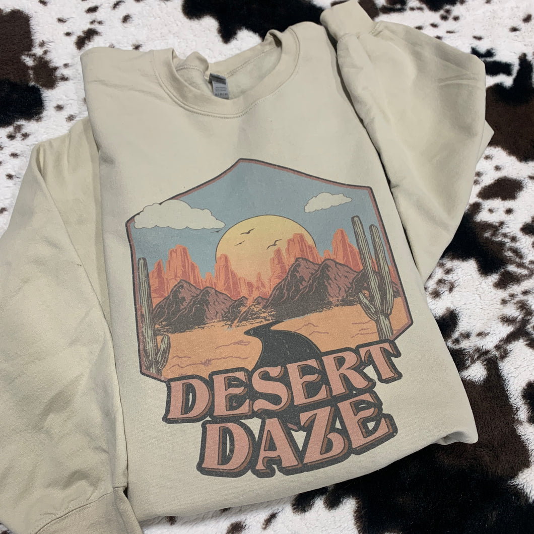 Desert Daze with Desert Scene and Sunset - Unisex Fit Apparel