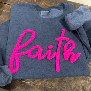 Faith - Chenille Yarn Embroidery