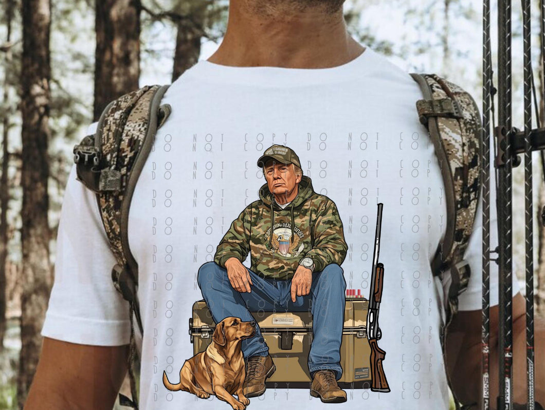 Hunting Trump with Hunting Dog - TRUMP 2024 - Unisex Fit Apparel