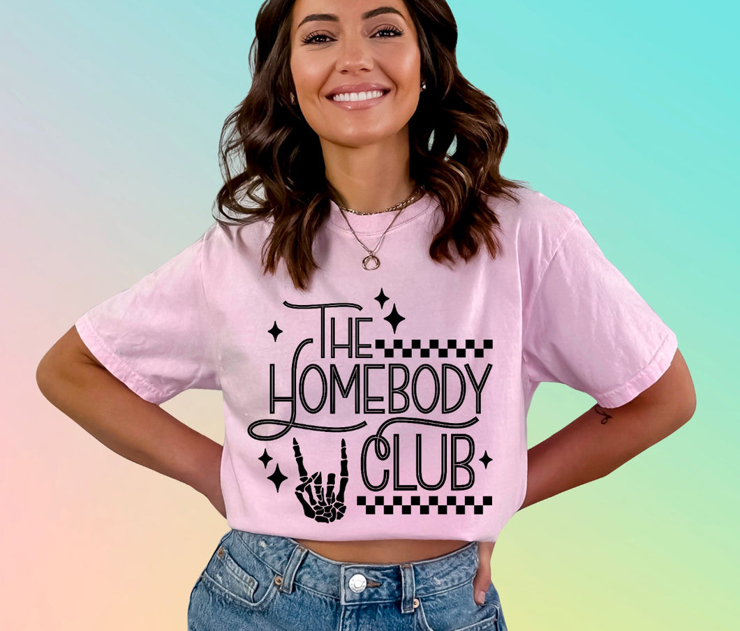 The Homebody Club - w/ Checkered w/ Hand  - Unisex Fit Apparel