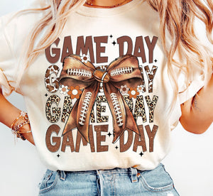 Multi Pattern Game Day - Repeat - Football Bow