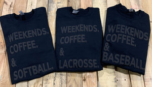 Weekends Coffee & Lacrosse - Puff Print