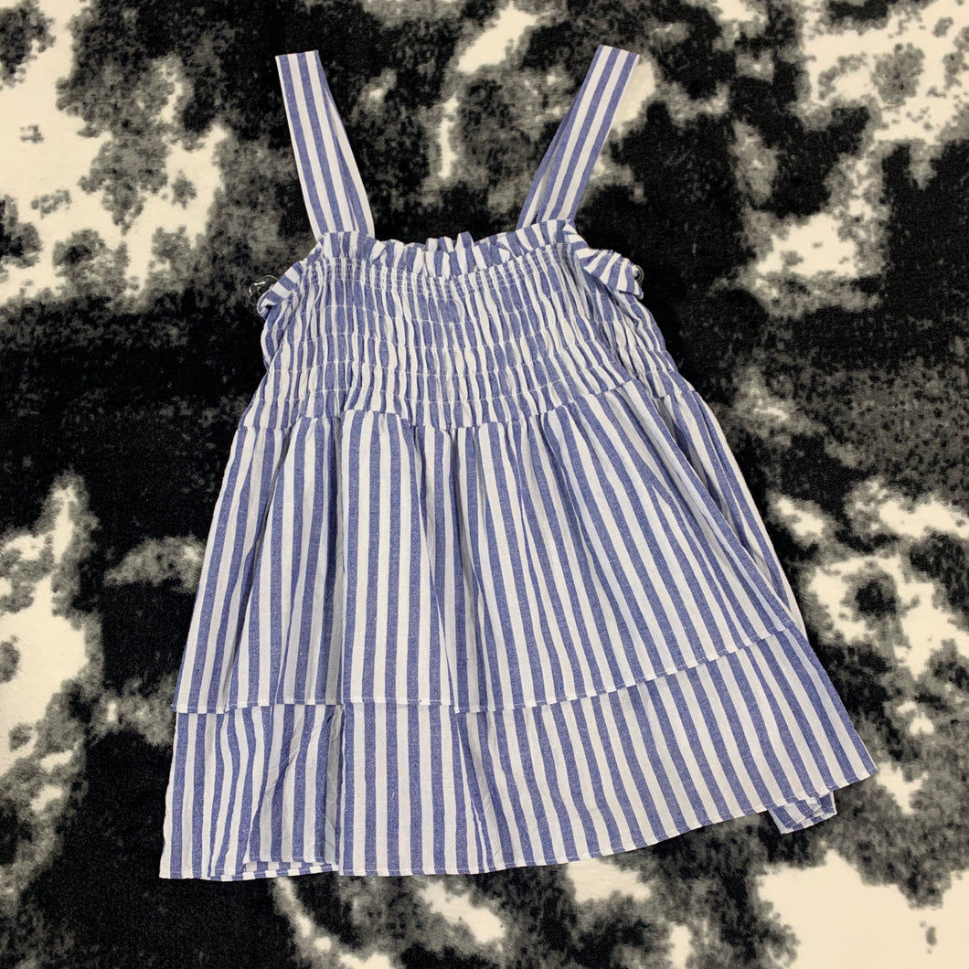 325 - Blue White Stripe Tank Top - Size L