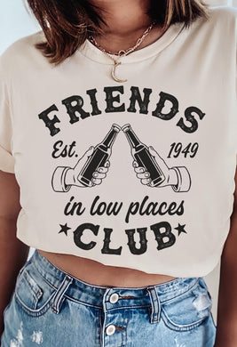 Friends In Low Places Club - Black Ink (On Front)