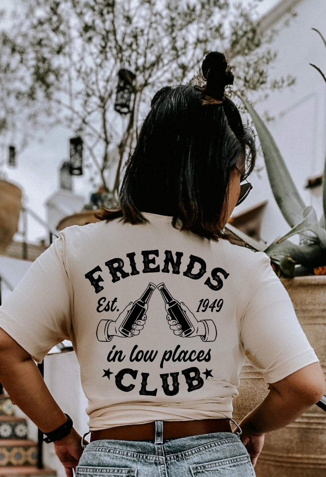 Friends In Low Places Club - Black Ink (On Back)