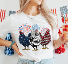 Load image into Gallery viewer, Red White &amp; Blue Chickens