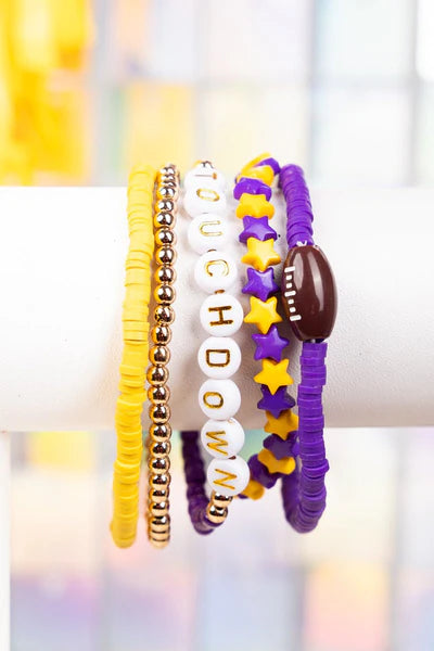 Bracelet Pack #1 - Touchdown - Purple / Gold