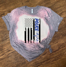 Load image into Gallery viewer, Back The Blue - Distressed Flag w/ Police Heart Beat - 9 Style Options