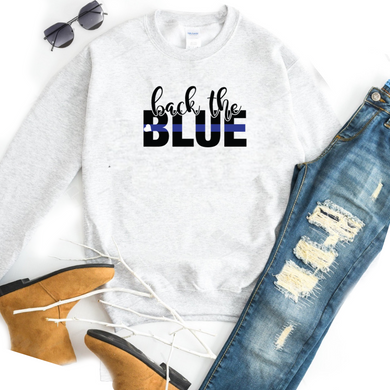 Back The Blue - w/ Heart & Blue Line - 9 Style Options