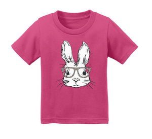 Hipster Bunny - White Ink - Youth