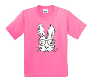 Hipster Bunny - White Ink - Youth