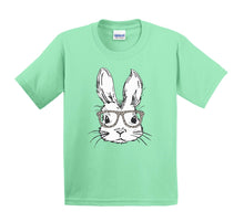 Load image into Gallery viewer, Hipster Bunny - White Ink - Youth