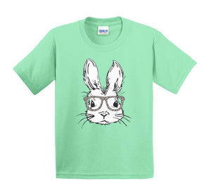 Hipster Bunny - White Ink - Youth