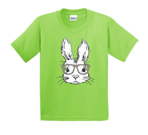 Hipster Bunny - White Ink - Youth