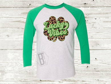 Lucky Vibes Leopard Print 4-Leaf Clover