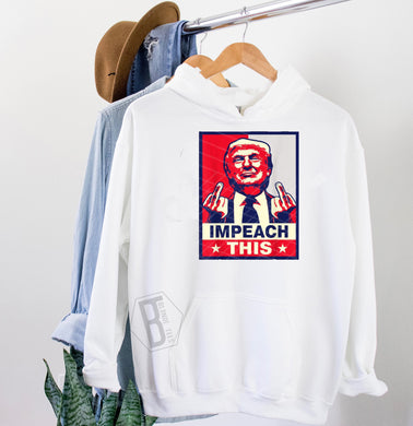 Impeach This - Trump USA - White Hoodie