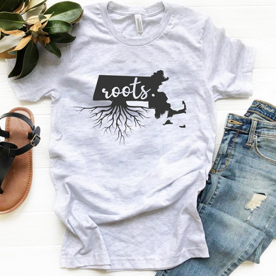 State Roots [M-N] - Ash Grey Tee